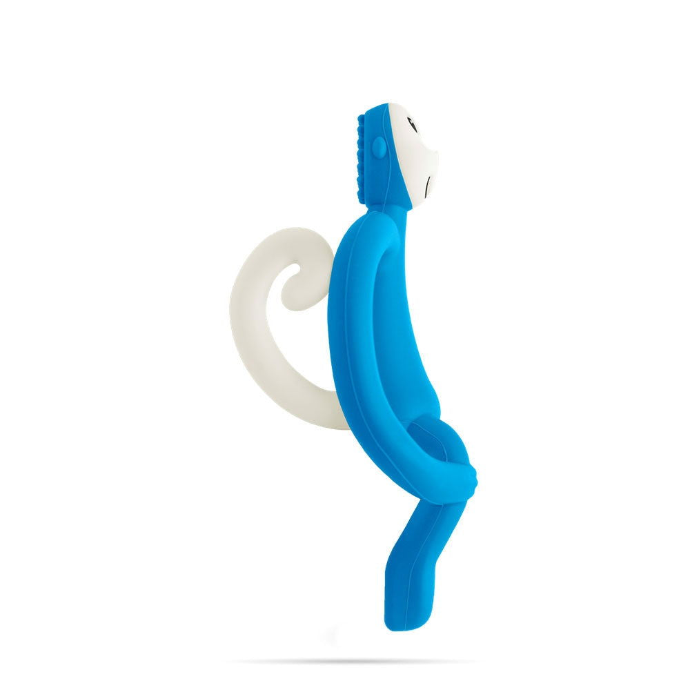 Matchstick Monkey Original Monkey Teething Toy Чесалка С Апликатор - Син --- BebeMama