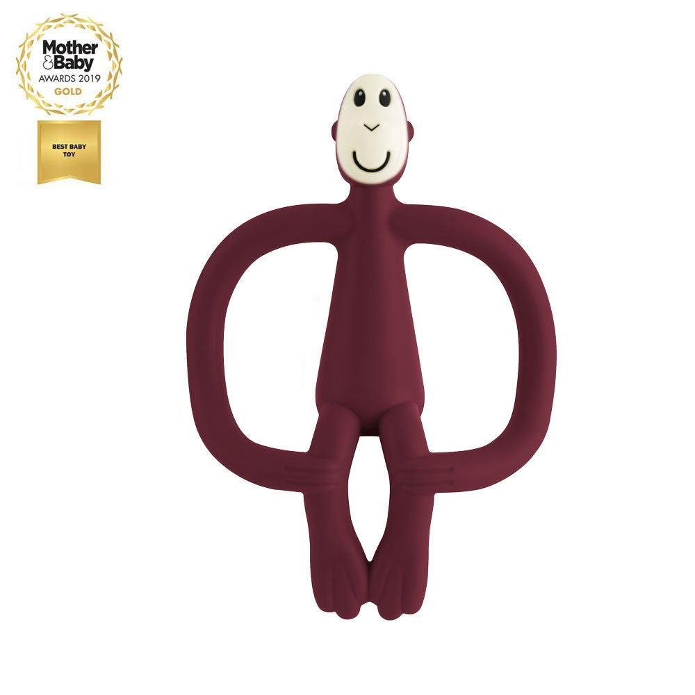 Matchstick Monkey Original Monkey Teething Toy Чесалка С Апликатор - Claret --- BebeMama