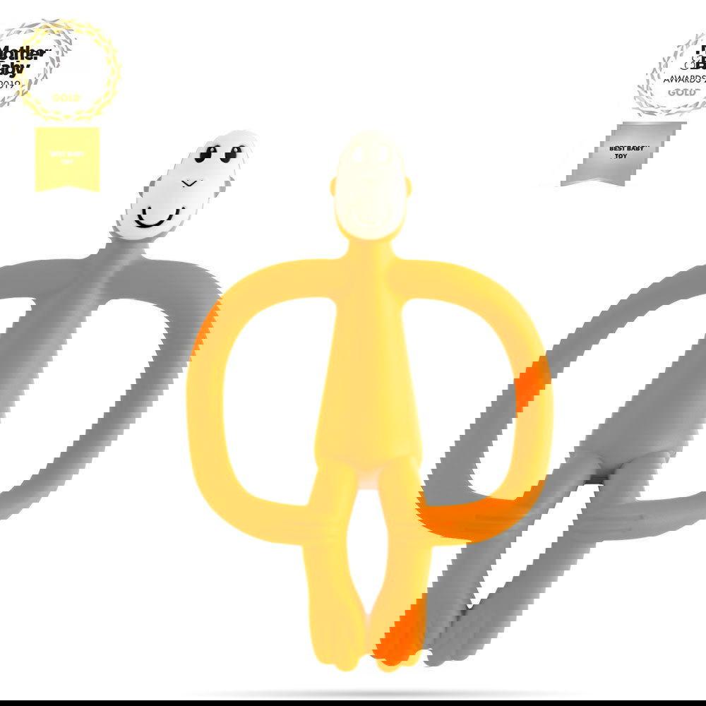 Matchstick Monkey Original Monkey Teething Toy Чесалка С Апликатор - Orange --- BebeMama