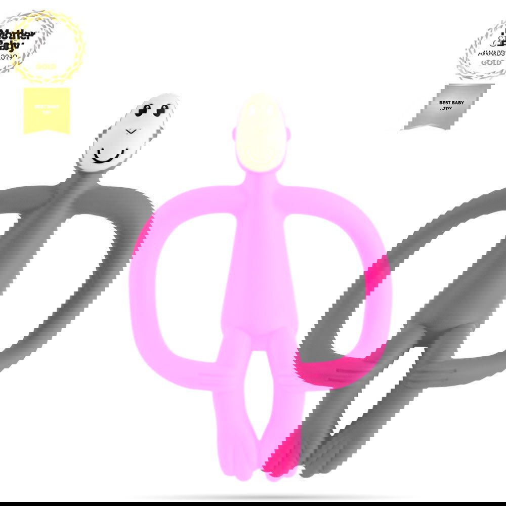 Matchstick Monkey Original Monkey Teething Toy Чесалка С Апликатор - Pink --- BebeMama