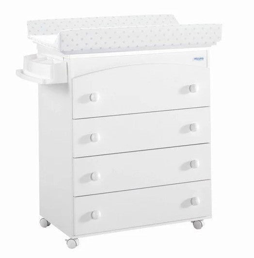 Micuna Скрин С Вана За Къпане И Повивалник B970 Бял Grey Stars --- BebeMama