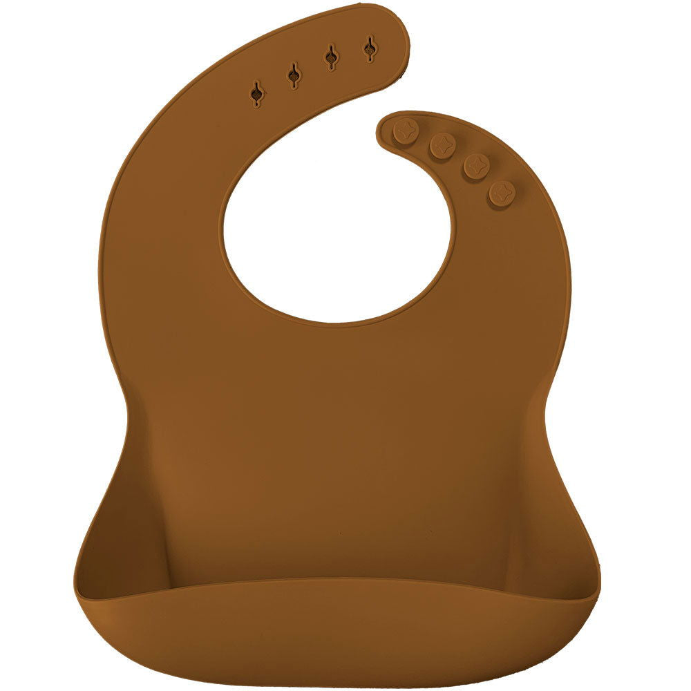 Minikoioi Basics-Bib Силиконов Лигавник С Джоб - Woody Brown --- BebeMama