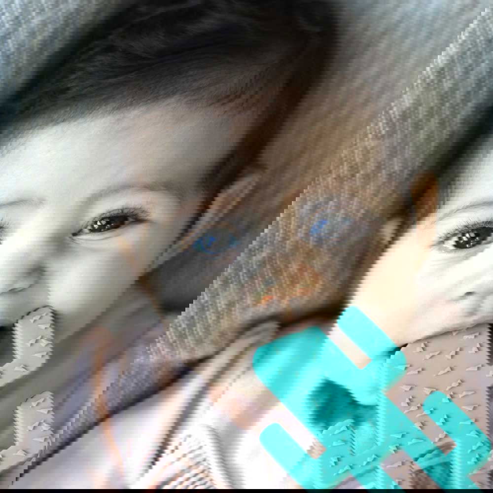 Minikoioi Cactus Силиконова Чесалка За Венци - Mineral Син --- BebeMama