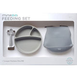 Minikoioi Feeding Set Комплект За Хранене - 100% Силикон - 6 М+ Grey --- BebeMama
