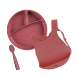 Minikoioi Feeding Set Комплект За Хранене - 100% Силикон - 6 М+ Rose --- BebeMama