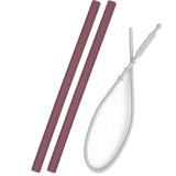 Minikoioi Flexi Straws Силиконови Сламки 2 Бр. - Rose И Четка --- BebeMama