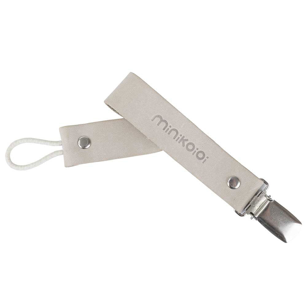 Minikoioi Klips Кожен Клипс За Залъгалка - Cloudy Бял --- BebeMama