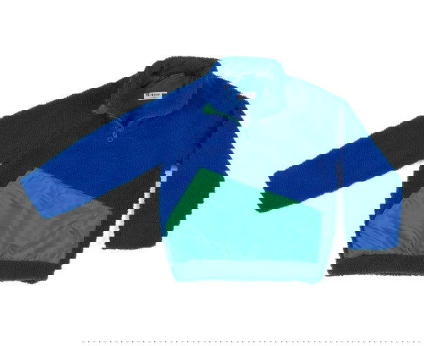 Mistory-Поларен Суитшърт С Къс Цип И Бродерия Ръст 98 См 3Г. Син --- BebeMama