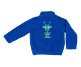 Mistory-Поларен Суитшърт С Къс Цип И Бродерия Ръст 98 См 3Г. Син --- BebeMama