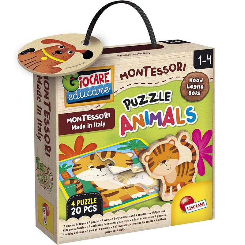 Montessori Legno Puzzle Baby Animals --- BebeMama