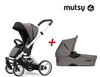 Mutsy Evo Пакет Шаси Stand+Сива Дръжка+Bold Warm Grey Седалка+Кош --- BebeMama
