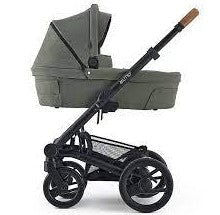 Mutsy Nio Шаси Черен Светлокафява Дръжка Черни Колела + Кош + Седалка Sea Зелен --- BebeMama