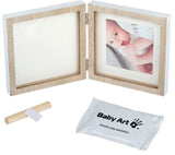 My Baby Style Отпечатък + Снимка - Рамка В Цвят Дърво Бяло Паспарту --- BebeMama