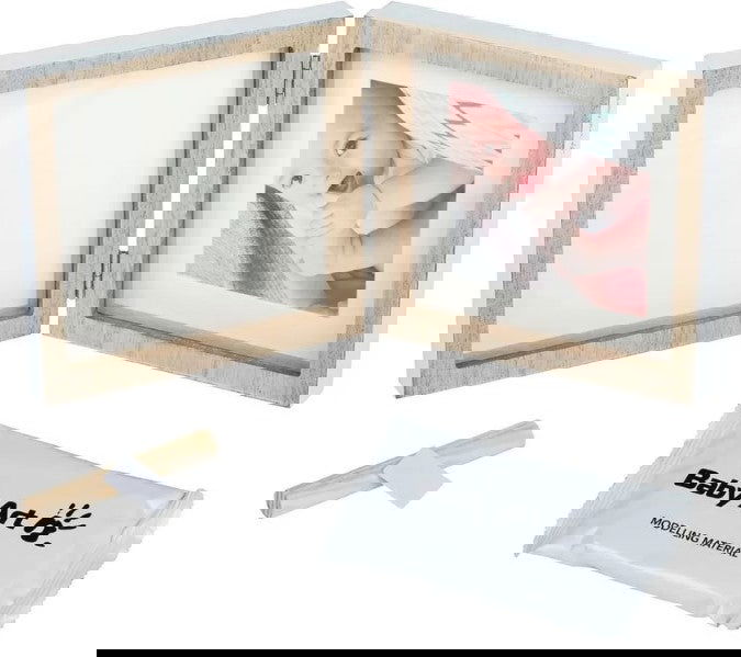 My Baby Style Отпечатък + Снимка - Рамка В Цвят Дърво Бяло Паспарту --- BebeMama