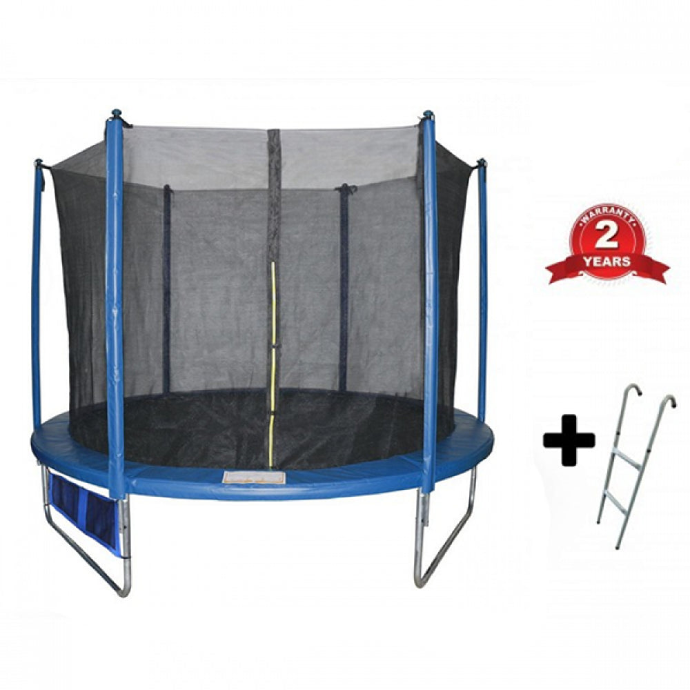 Батут С Вътрешна Мрежа Buba 8Ft (252См) Джоб За Обувки И Стълба