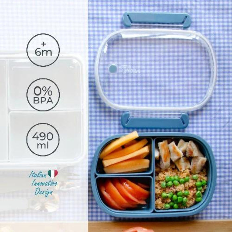 Кутия За Храна Nuvita Kiddiekit 490Ml, Powder Blue