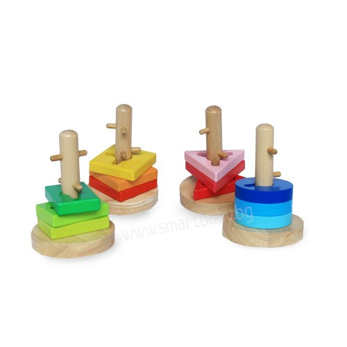 Играчка За Нанизване И Завъртане На Геометрични Форми