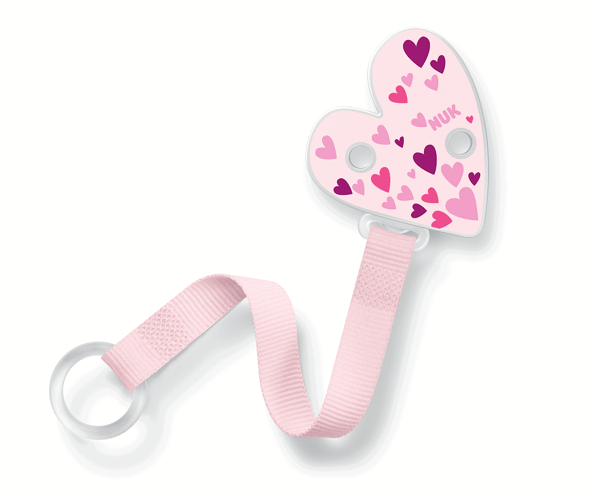 Nuk Лента За Биберон - Розово Сърце --- BebeMama