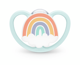 Nuk Биберон Залъгалка Силикон 0-6 Мес. 1Бр Space + Box - Дъга --- BebeMama