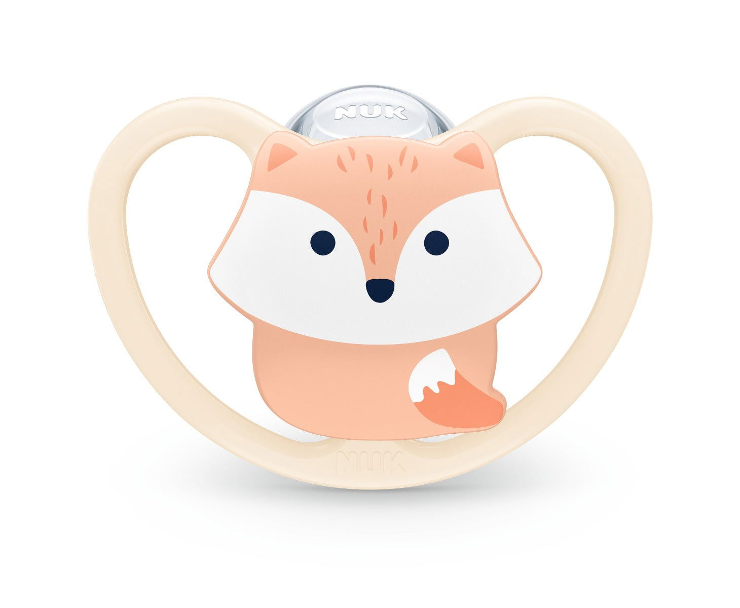 Nuk Биберон Залъгалка Силикон 0-6 Мес. 1Бр Space + Box - Лисица --- BebeMama