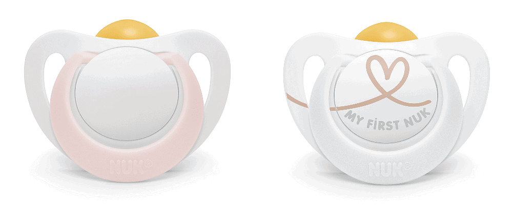 Nuk Биберон Залъгалка Каучук 0-6 Мес. 2Бр. Star - Момиче --- BebeMama