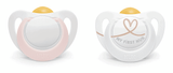 Nuk Биберон Залъгалка Каучук 0-6 Мес. 2Бр. Star - Момиче --- BebeMama