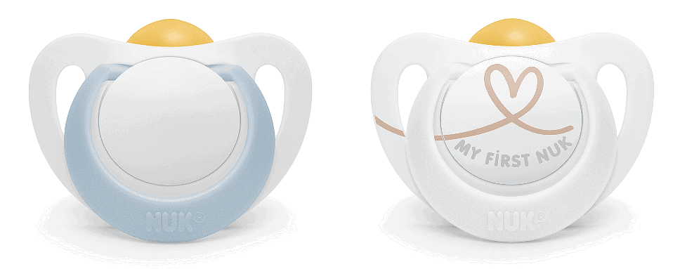 Nuk Биберон Залъгалка Каучук 0-6 Мес. 2Бр. Star - Момче --- BebeMama
