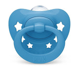 Nuk Биберон Залъгалка Силикон 18-36 Мес. 1Бр Signature + Кутийка За Съхранение И Стерилизация В Микровълнова - Син --- BebeMama