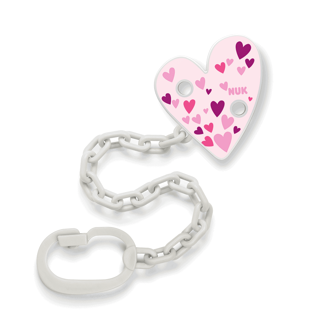 Nuk Синджир За Биберон 2023 - Розово Сърце --- BebeMama
