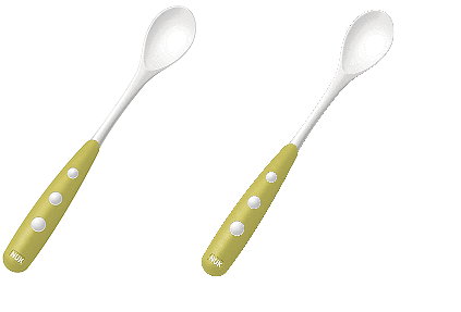 Nuk Пластмасови Лъжички 2 Бр. - Зелен --- BebeMama