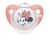 Nuk Биберон Залъгалка Силикон 6-18 Мес. 1Бр. Мики + Кутийка За Съхранение И Стерилизация В Микровълнова - Червен --- BebeMama