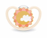 Nuk Биберон Залъгалка Силикон 6-18 Мес. 1Бр Space + Box - Слънце --- BebeMama