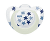 Nuk Биберон Залъгалка Силикон 6-18 1Бр. Star Night + Box - Сини Звезди --- BebeMama