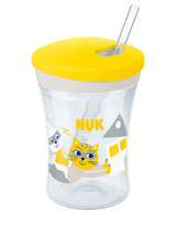 Nuk Evolution Action Cup Чаша 230Мл. 12+Мес. Със Сламка Жълта --- BebeMama