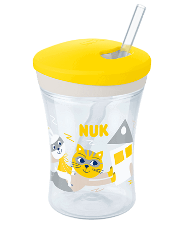 Nuk Evolution Action Cup Чаша 230Мл. 12+Мес. Със Сламка Жълта --- BebeMama