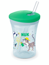 Nuk Evolution Action Cup Чаша 230Мл. Със Сламка 12+ Мес. Зелена --- BebeMama