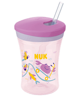 Nuk Evolution Action Cup Чаша 230Мл. Със Сламка 12+ Мес. Лилава --- BebeMama