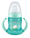 Nuk First Choice Рр Шише За Сок 150Мл. Със Силиконов Накрайник 6-18М. Glow In The Dark - Син --- BebeMama