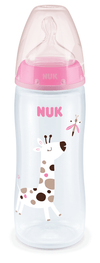 Nuk First Choice Рр Шише Temperature Control 360Мл Силикон Микс Xl - Розов --- BebeMama
