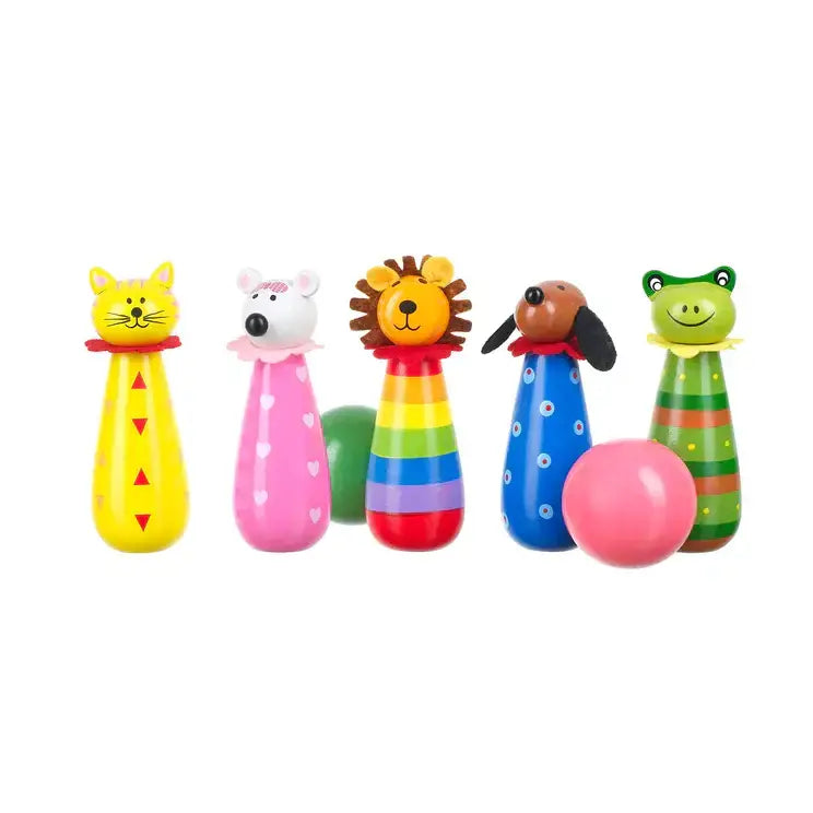 Fajáték bowling "Állatok" - Animals