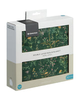 Oдеяло От Муселин Двупластово 100Х100 См Secret Garden Зелен --- BebeMama