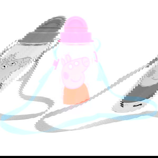 Peppa Pig Бутилка Със Сламка И Дръжка 500Мл. --- BebeMama