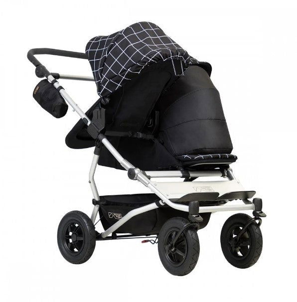 Phil&Teds Кош За Новородено Mb Duet Plus V3.2 - Черно + Бяло Каре --- BebeMama