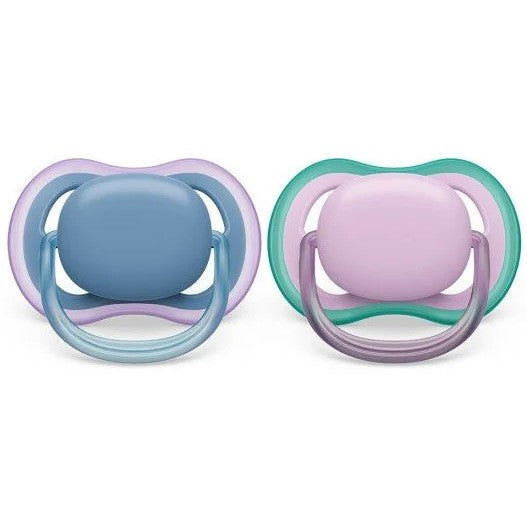 Philips Avent Залъгалки - Ultra Air + Стерил. Кутия (6-18М) Неутрални Момиче --- BebeMama