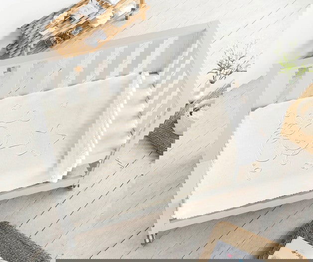 Pielsa-Одеяло Мече И Зайче С Балони 80X110 См Натурално Кутия --- BebeMama