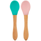 Minikoioi Scoops Бебешки Лъжици - 2 Бр. - Зелен/Pink --- BebeMama