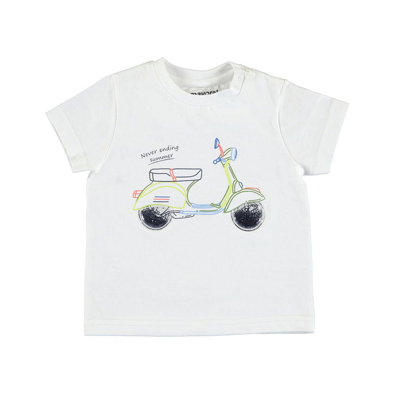 1.004 Тениска К/Р Play Мотор Бял 24 --- BebeMama