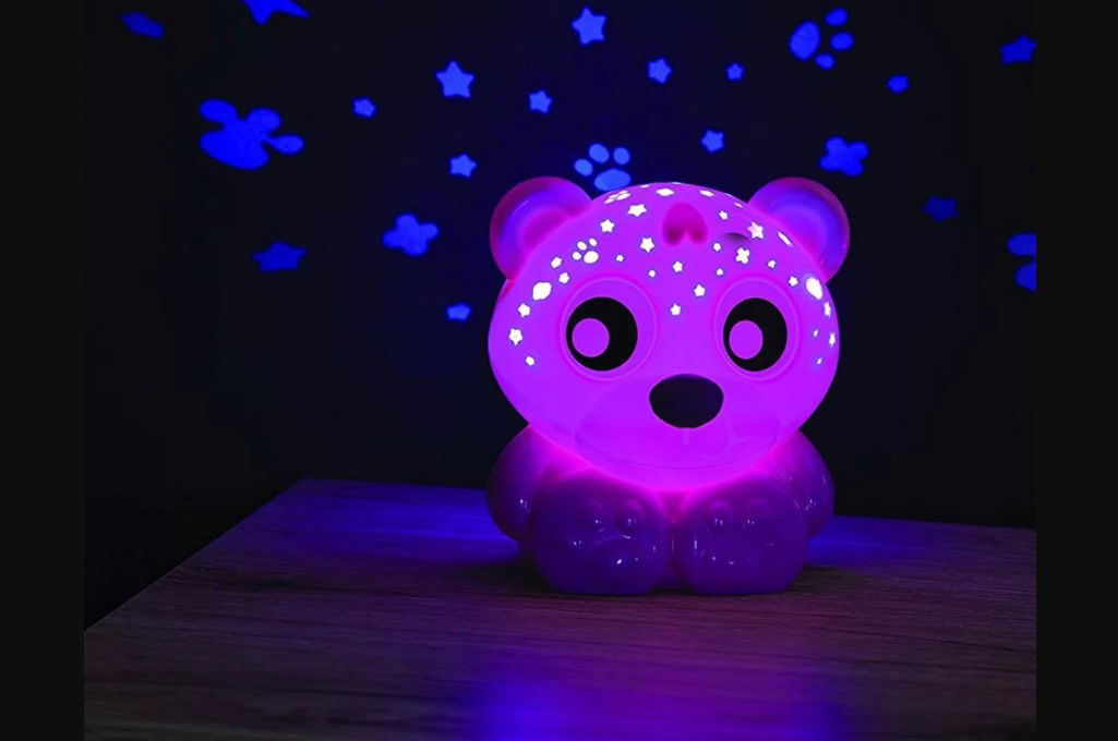Playgro Проектор И Нощна Лампа Мече "Лека Нощ" Розово 0М+ --- BebeMama