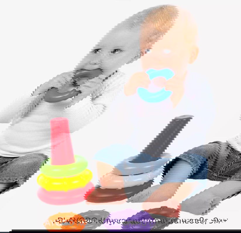 Playgro Конус С Цветни Рингове 9М+ --- BebeMama
