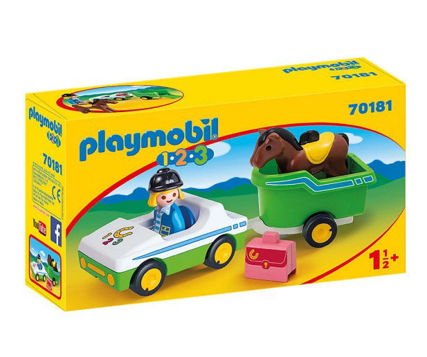 Playmobil - Кола С Ремарке За Коне --- BebeMama